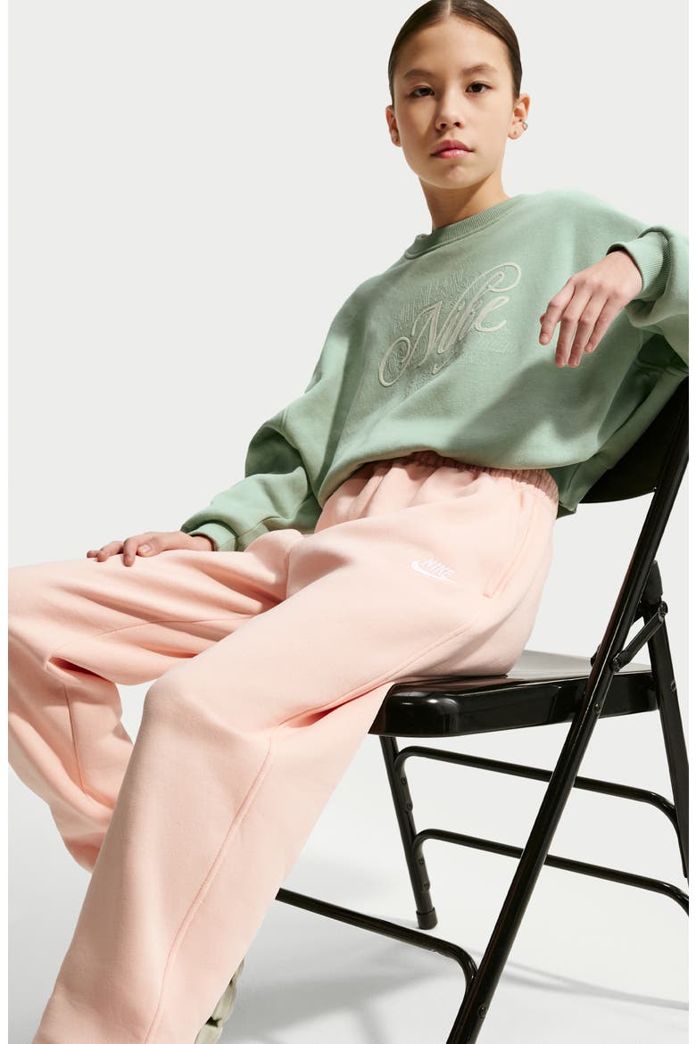 Kids' Club Fleece Joggers, Alternate, color, ARCTIC ORANGE/ WHITE