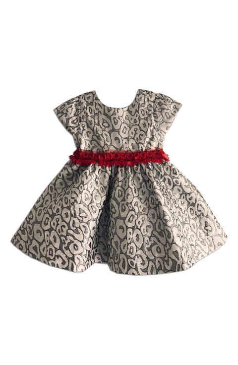 Kids' Leopard Jacquard Cap Sleeve Dress (Toddler, Little Girl, & Big Girl)