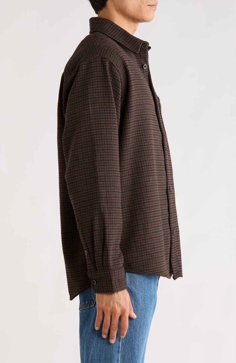 Carhartt Work In Progress Lowis Loose Fit Brushed Herringbone Button-Up Shirt, Alternate, color, Purple Houndstooth