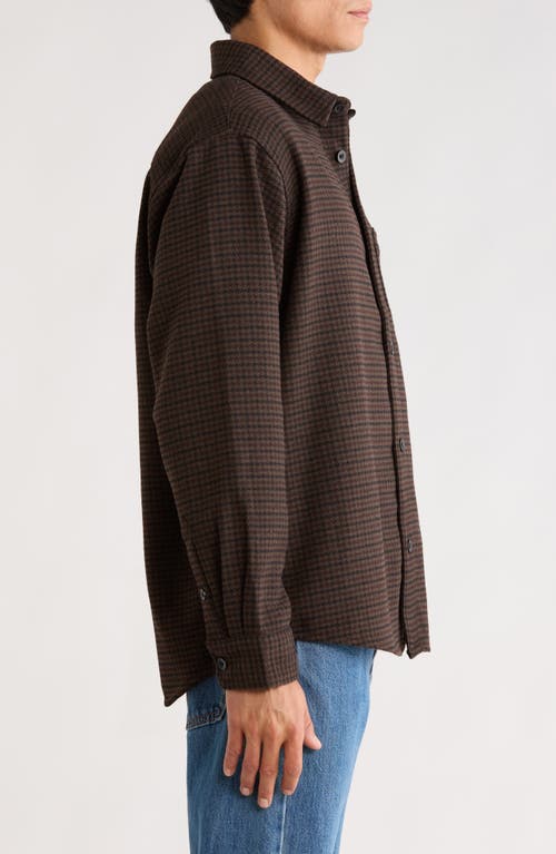 Carhartt Work In Progress Lowis Loose Fit Brushed Herringbone Button-up Shirt In Brown