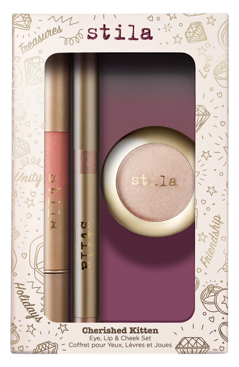 Stila Cherished Kitten Eye, Lip & Cheek Set USD $68 Value, Alternate, color,