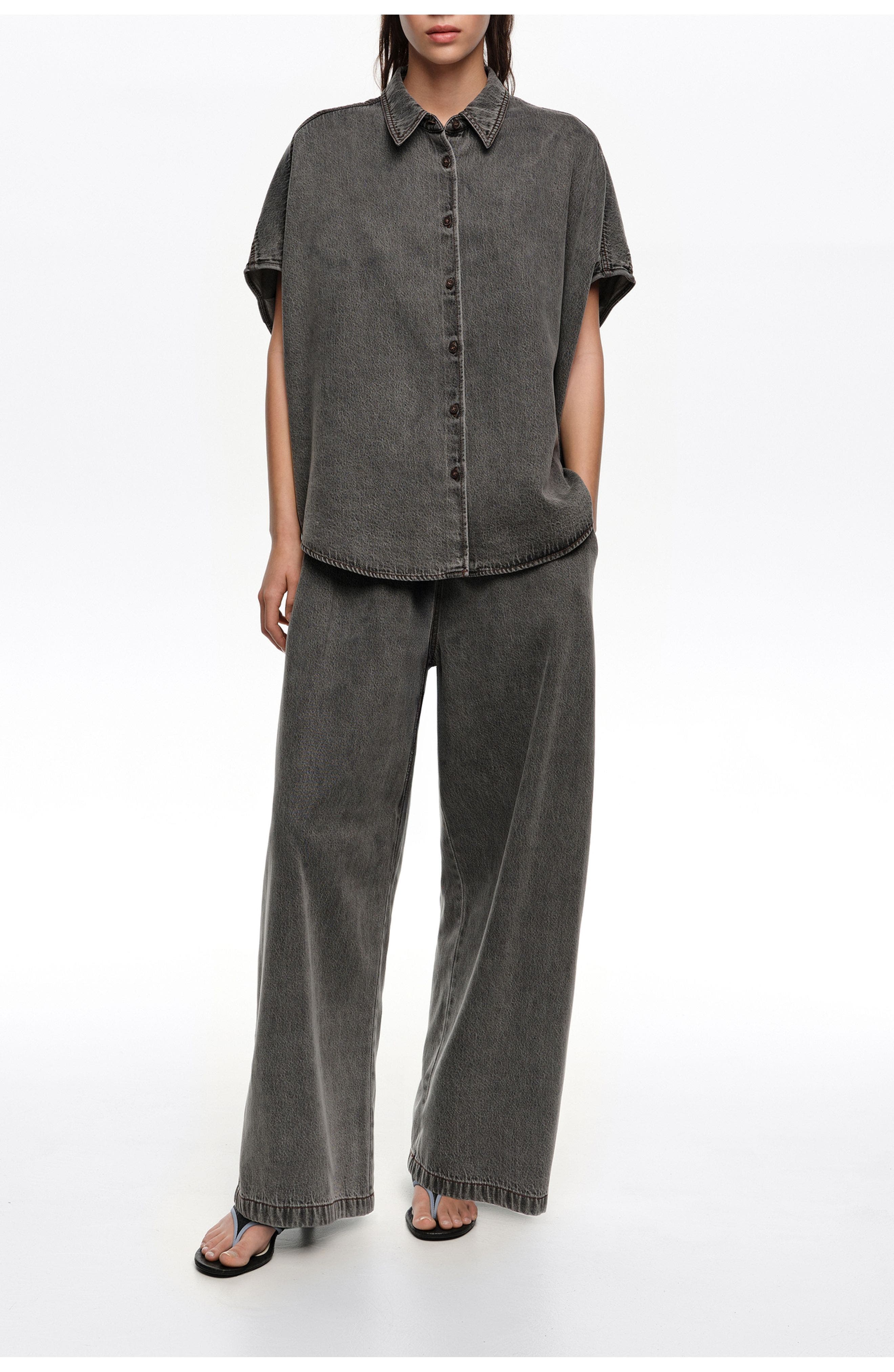 Washed Fluid Jogger Trousers