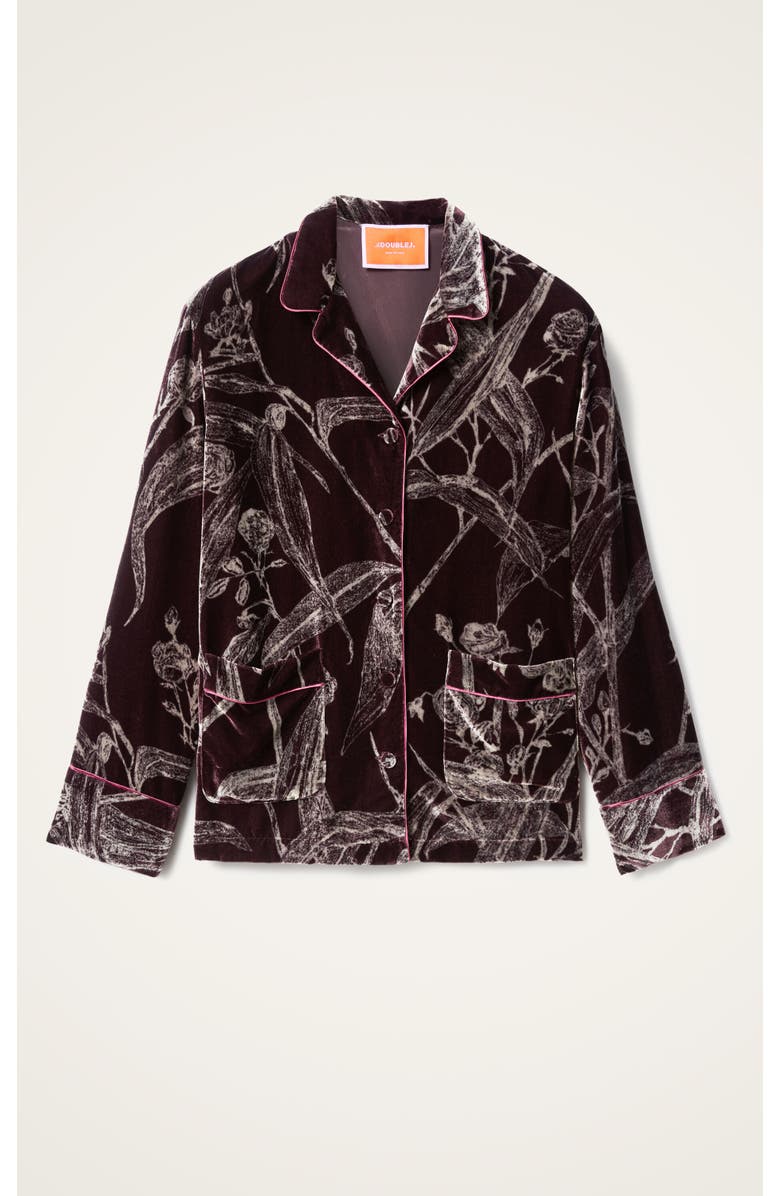 La DoubleJ Pajama Shirt, Alternate, color, Bamboo Burgundy