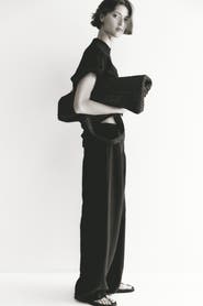 H&M Creased Barrel-leg Pants
