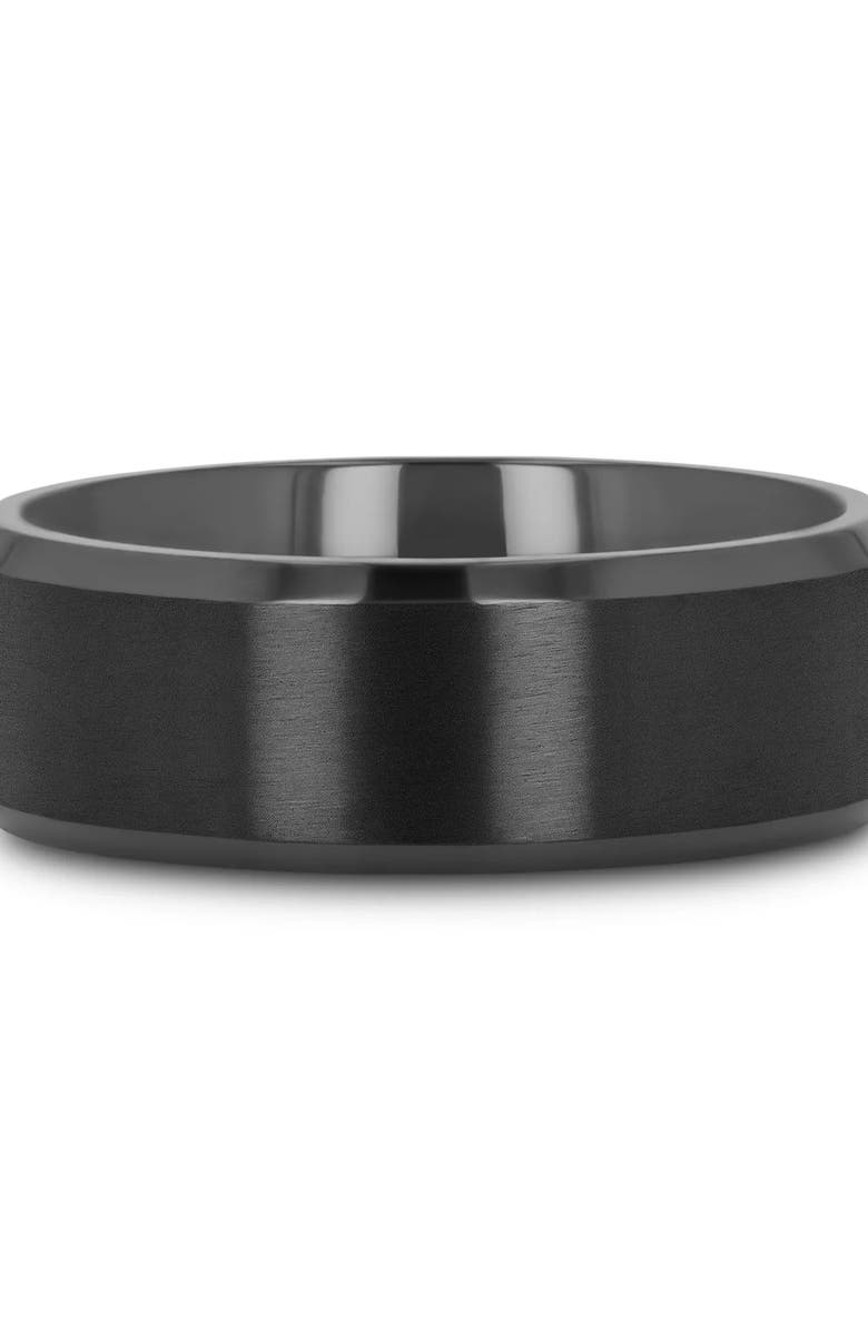 Larson Jewelers Elysian Titanium Wedding Band, Alternate, color, Black Titanium