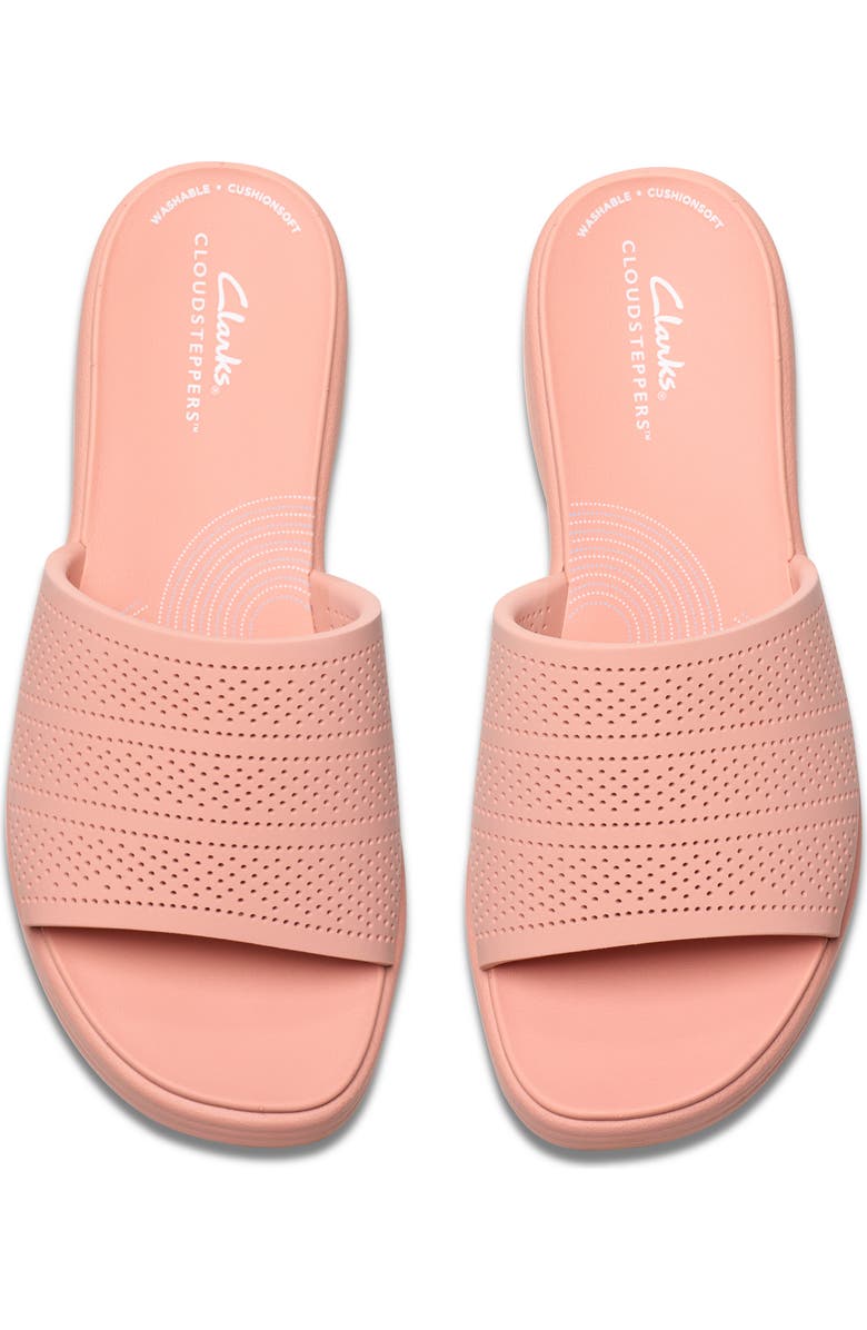 Clarks<sup>®</sup> Drift Twist Wedge Slide Sandal, Alternate, color, Peach