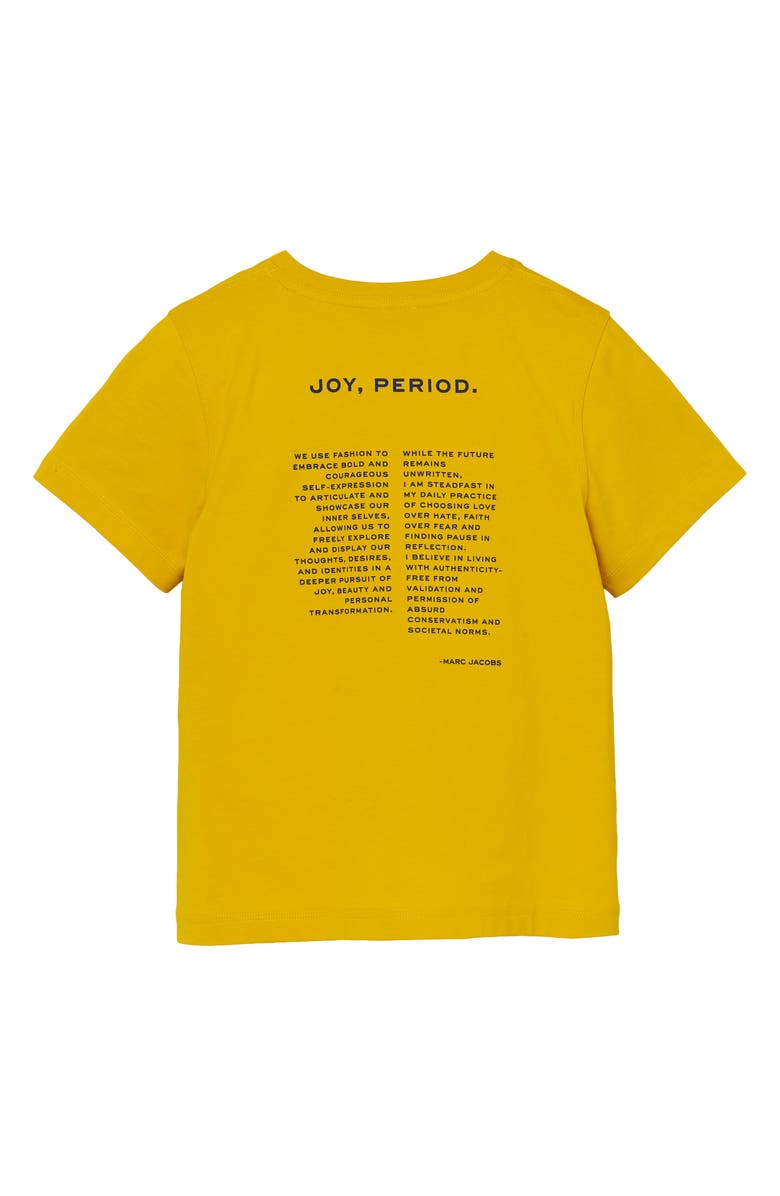 Marc Jacobs Joy, Period Slim Cut Graphic T-Shirt, Alternate, color, Joy Yellow