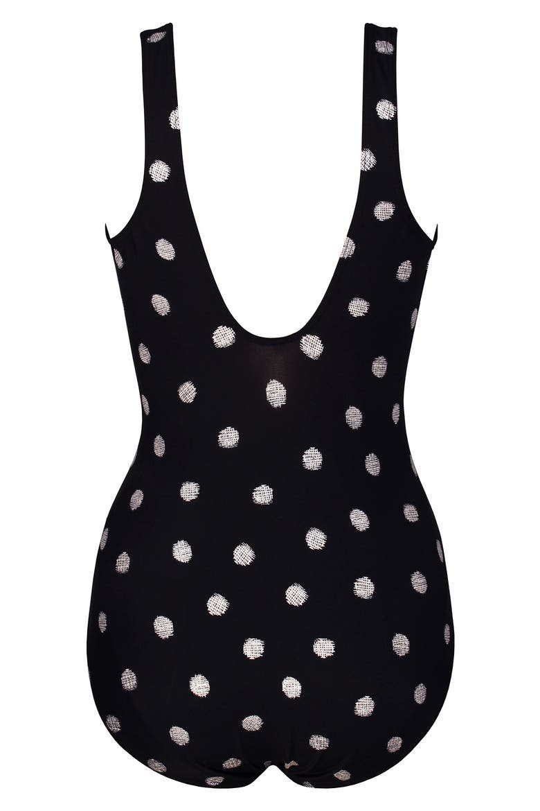 Pizzelles One-Piece Swimsuit, Alternate, color, BLACK