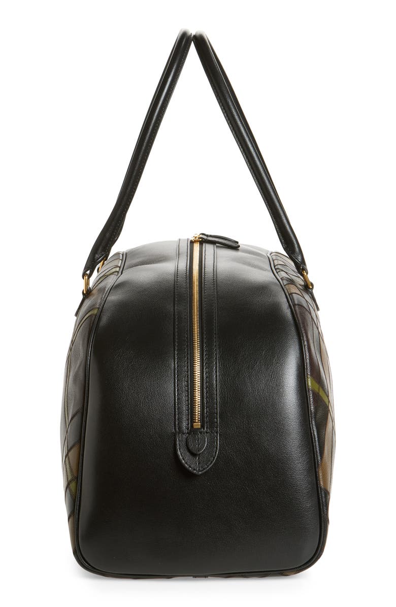 Burberry X-Large Highlands Bowling Leather Bag, Alternate, color, 