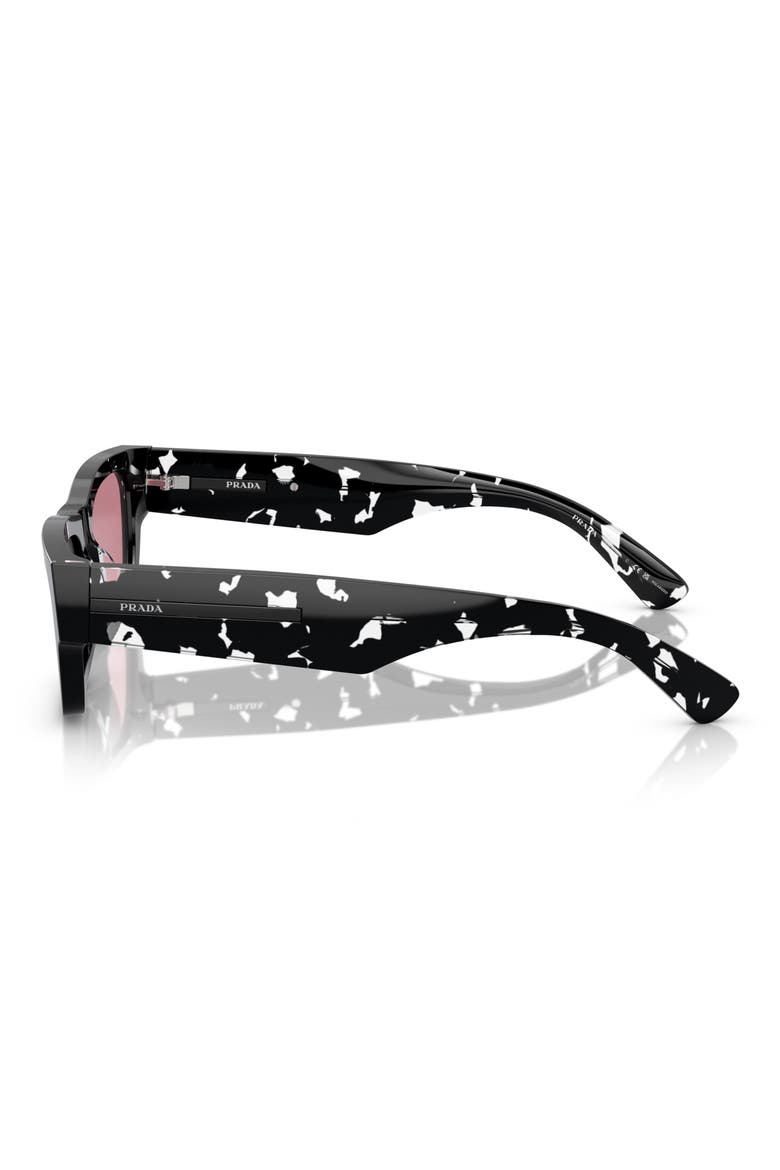 58mm Polarized Rectangular Sunglasses, Alternate, color, HAVANA