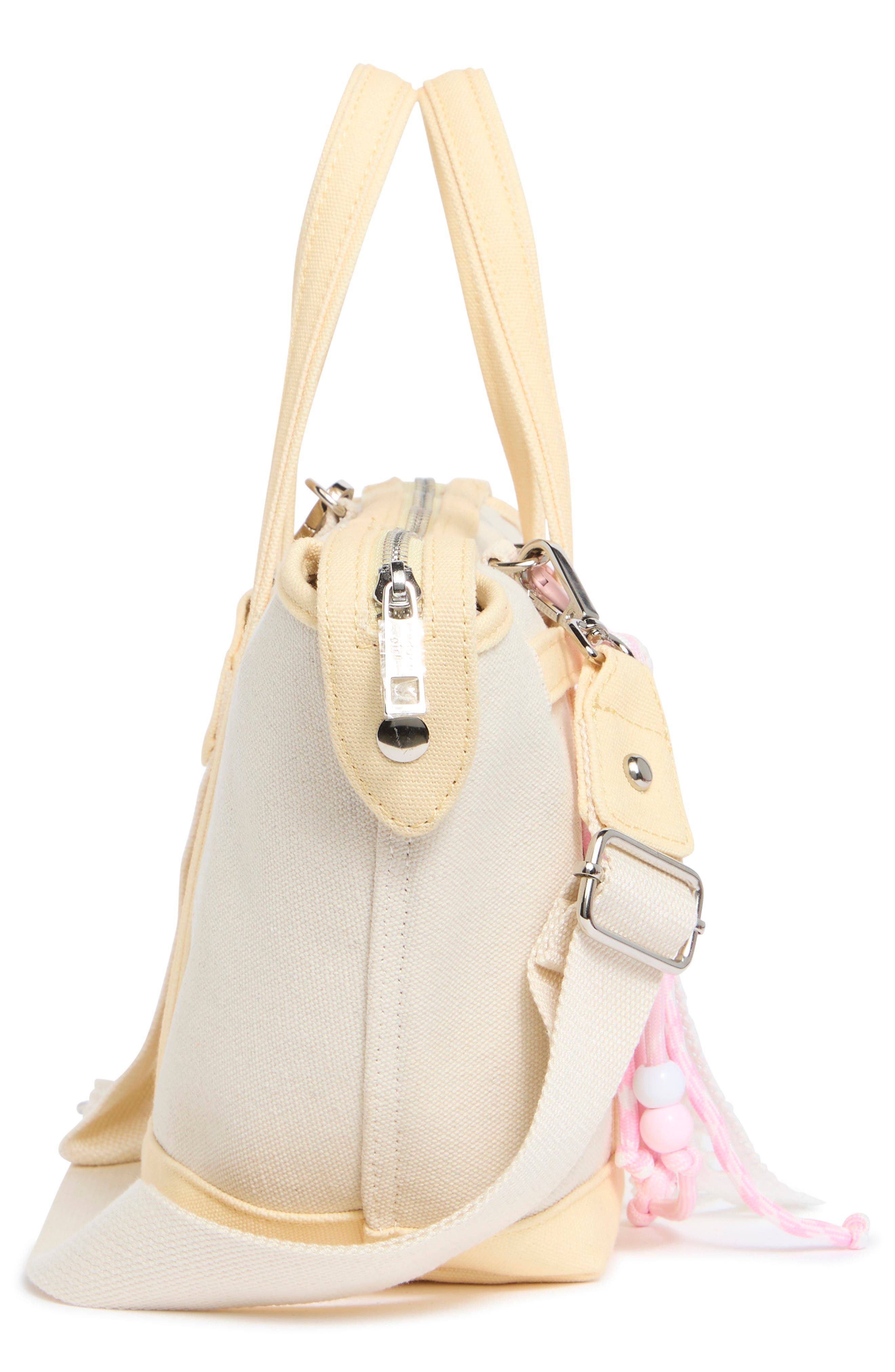 Mini Canvas Tote, Alternate, color, NATURAL/ BANANA