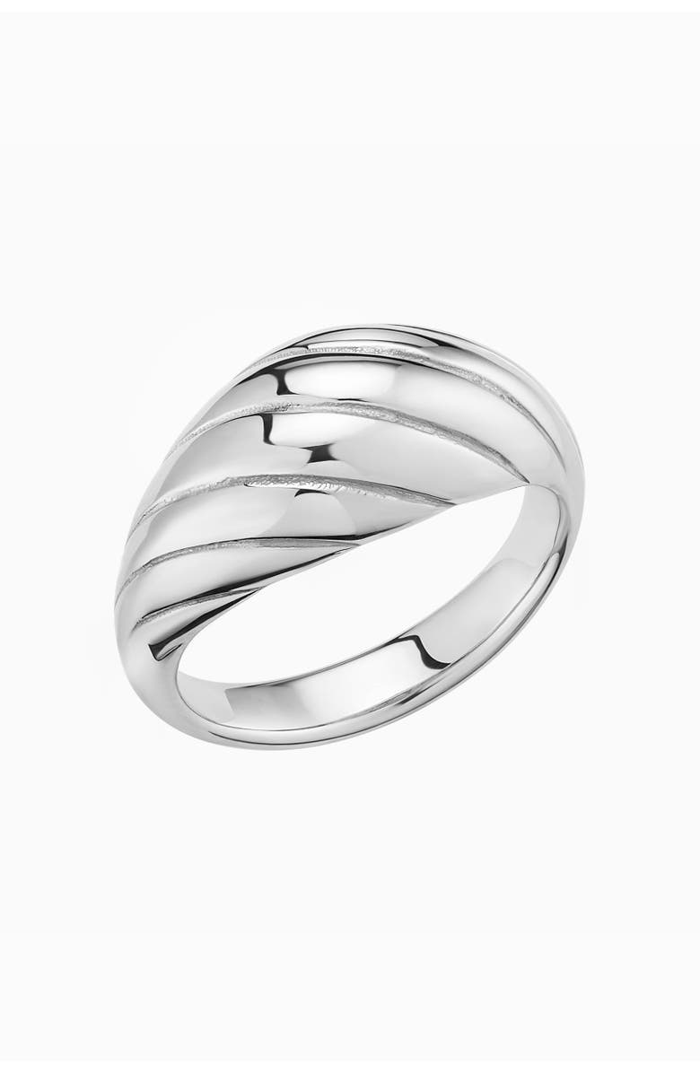Oradina Sterling Silver Swirl Dome Ring, Main, color, Silver