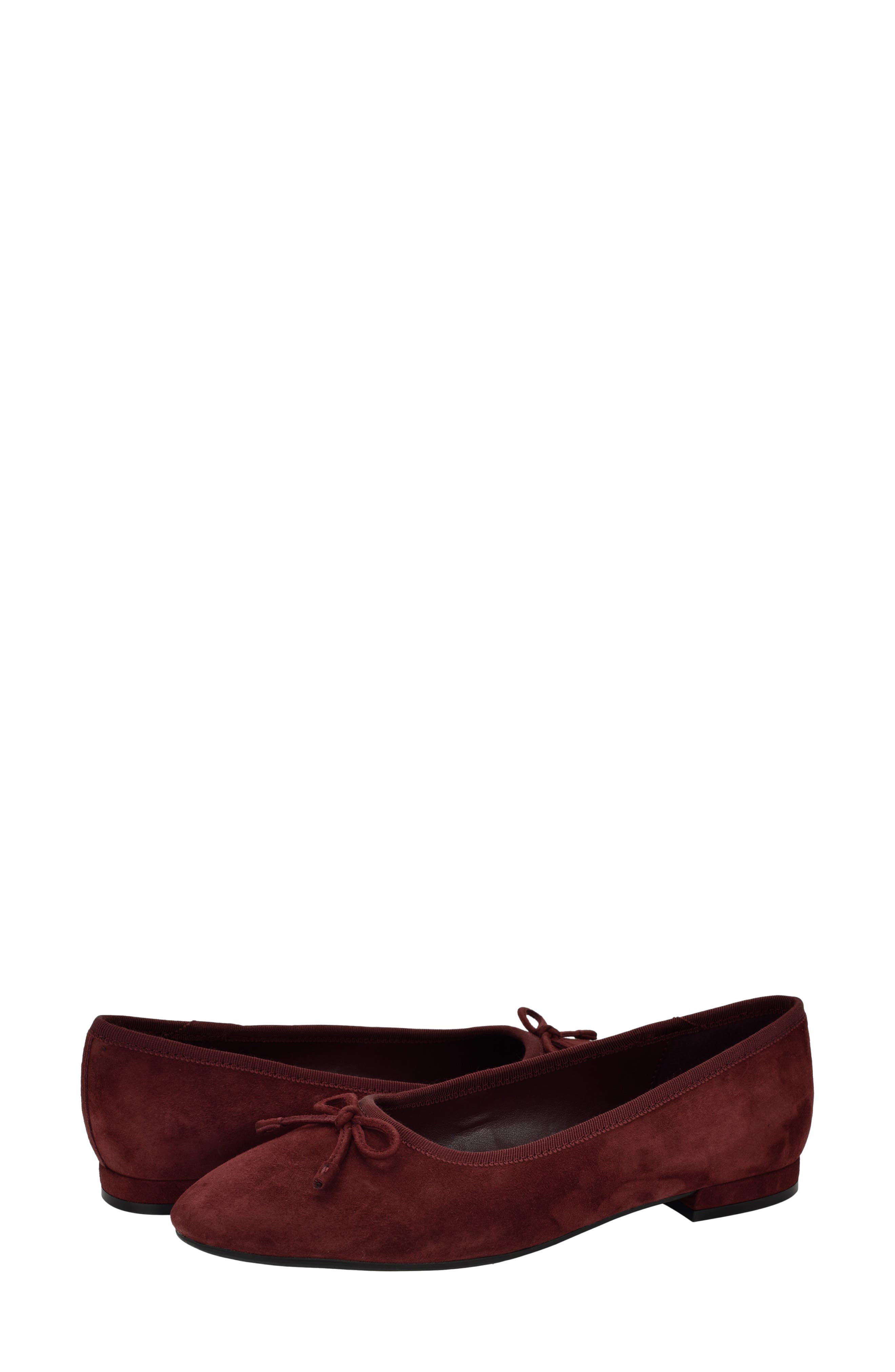 Cyrie Bow Embellished Ballet Flat, Alternate, color, DARK RED