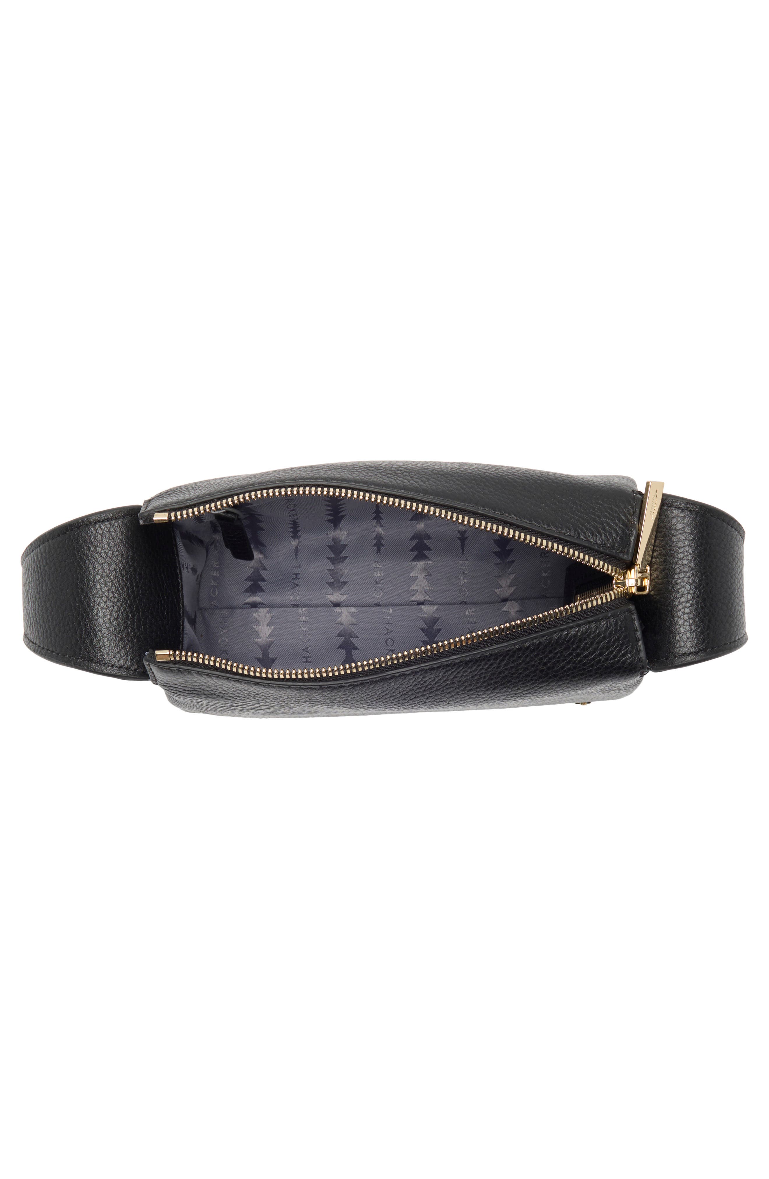 Thacker Ashley Leather Crossbody Bag, Alternate, color, Black