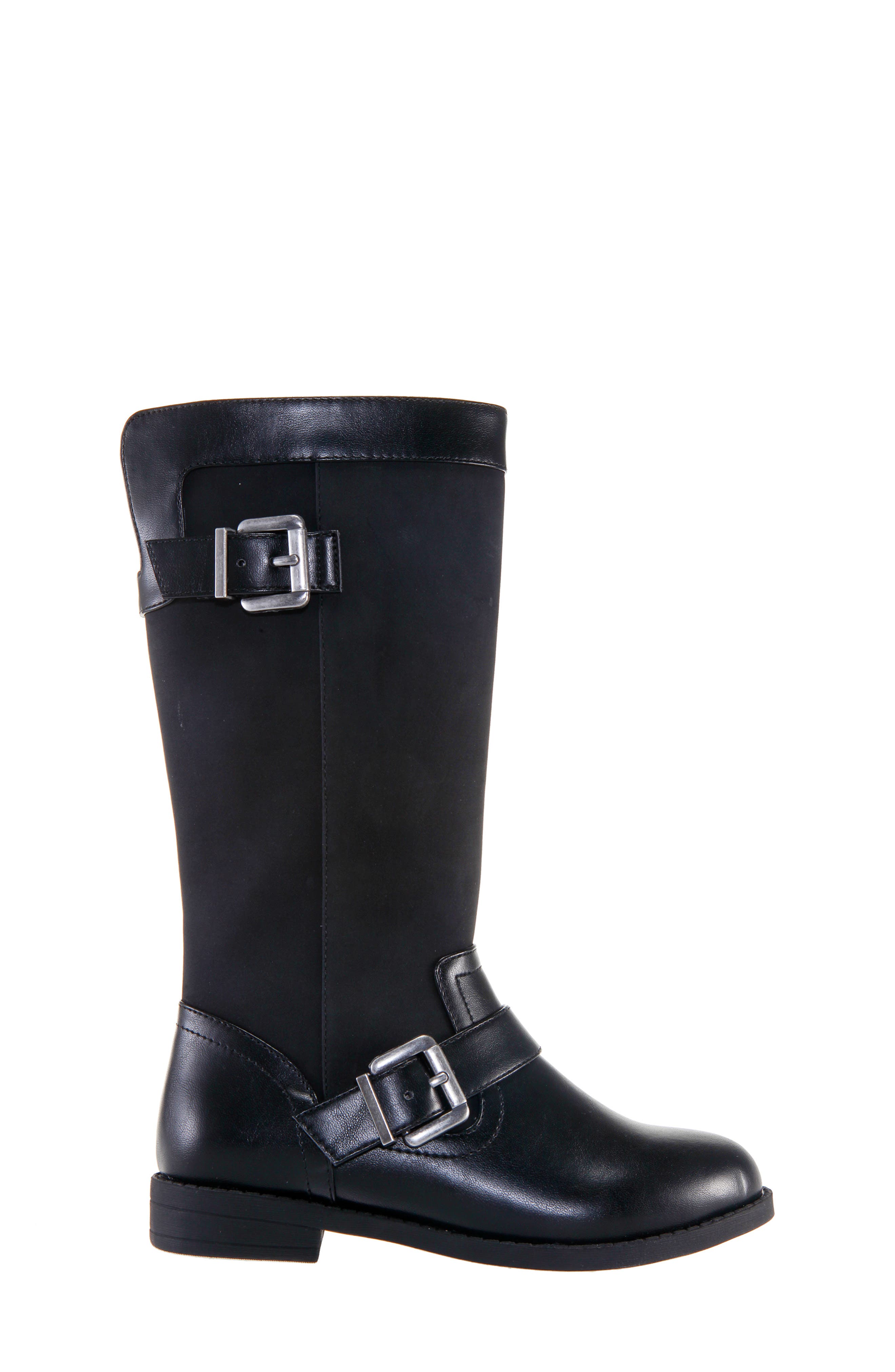 Nina Tanjela Riding Boot, Alternate, color, Black Suede Smooth