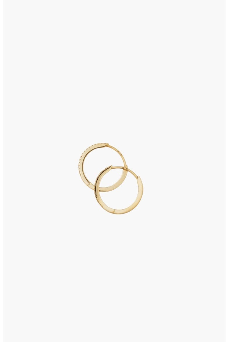 Pavé Diamond Hoops, Alternate, color, Yellow Gold