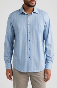 Bugatchi James OoohCotton® Plaid Button-Up Shirt