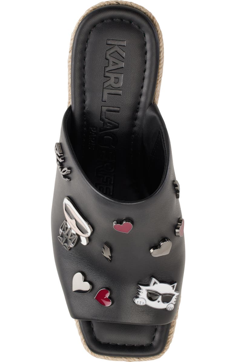 KARL LAGERFELD PARIS Corissa Pin Espadrille Platform Slide Sandal, Alternate, color,