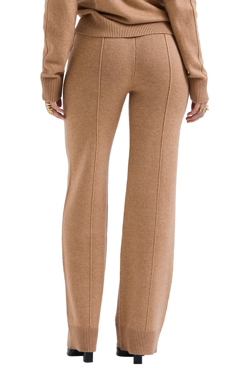 Yalina Tie Waist Knit Track Pants, Alternate, color, CAMEL