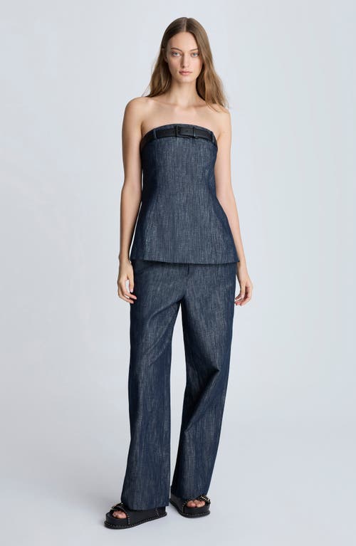 Kenneth Cole Women's Strapless Bustier Top In Dark Navy Multi