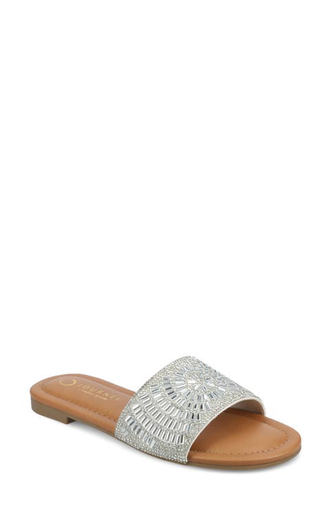 Maria Crystal Embellished Slide Sandal (Women)