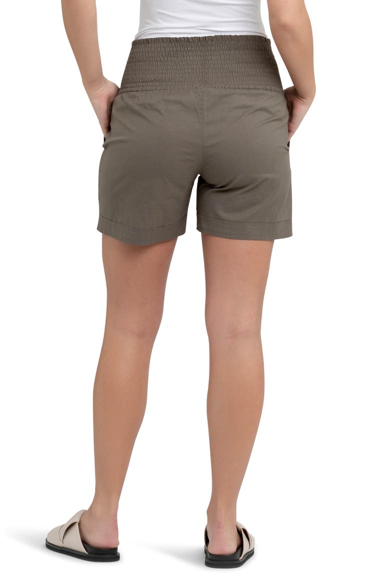 Philly Cotton Maternity Shorts, Alternate, color, MOSS