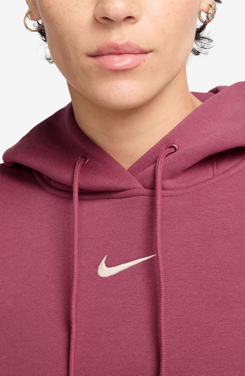 Nike Sportswear Phoenix Fleece Pullover Hoodie In Burgundy