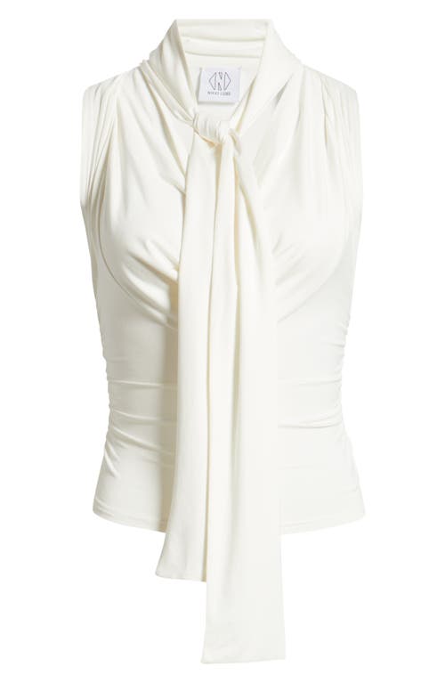 NIKKI LUND NIKKI LUND RANI RUCHED TIE NECK SLEEVELESS TOP 