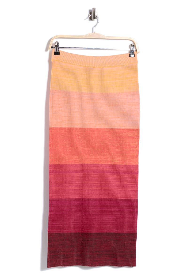 Colorblock Sweater Skirt, Alternate, color, R627 SUNSET