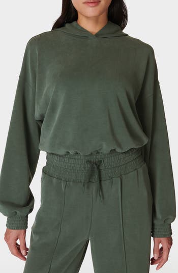 Sweaty Betty Sand Wash Cloud Weight Crop Hoodie | Nordstromrack