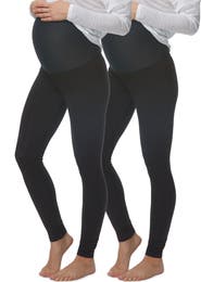 Felina Velvety Soft Maternity Leggings 2 Pack