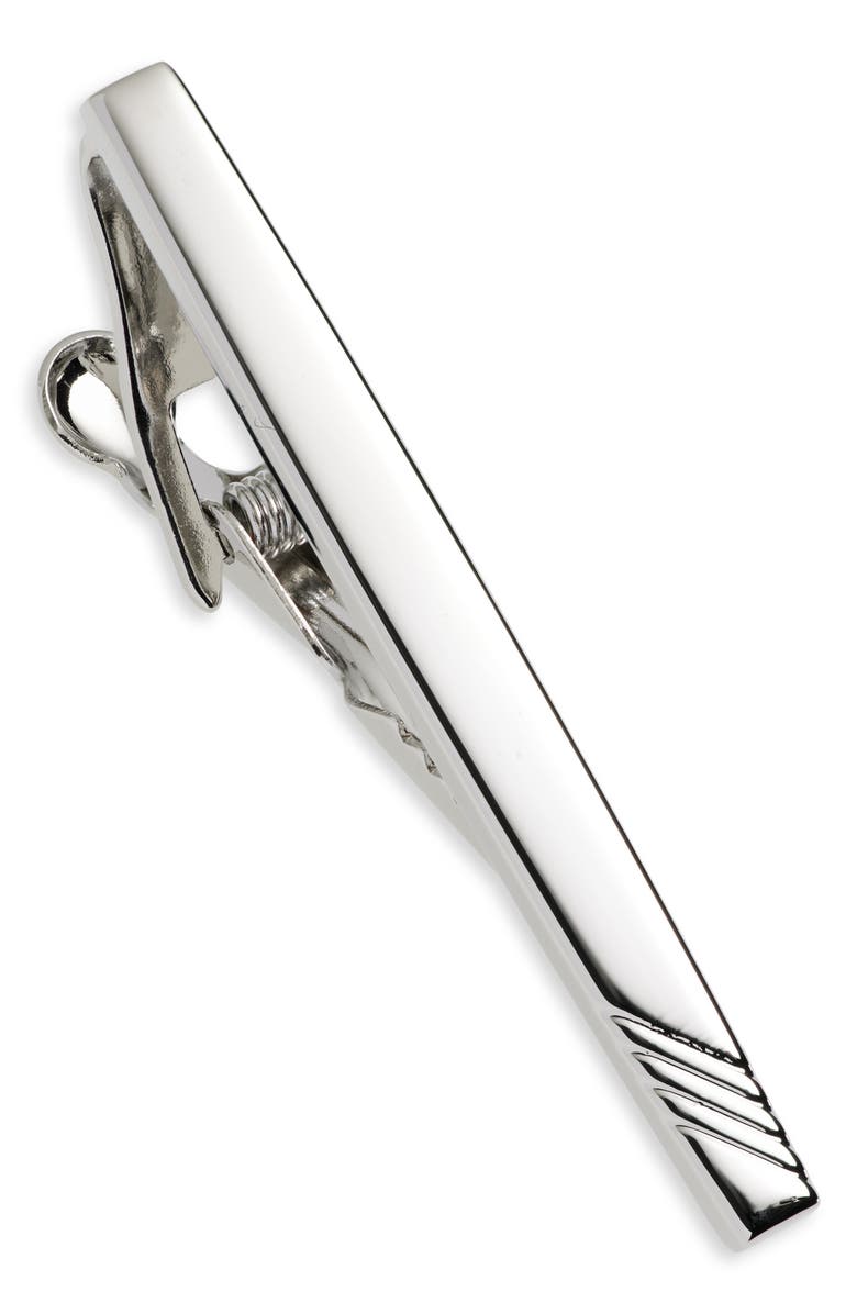 Perry Ellis Men's Grooved Tie Bar, Alternate, color,