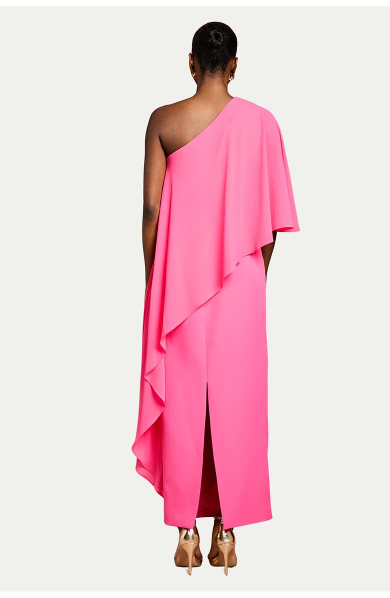 Coast Chiffon Cape Crepe Pencil Dress, Alternate, color, Magenta