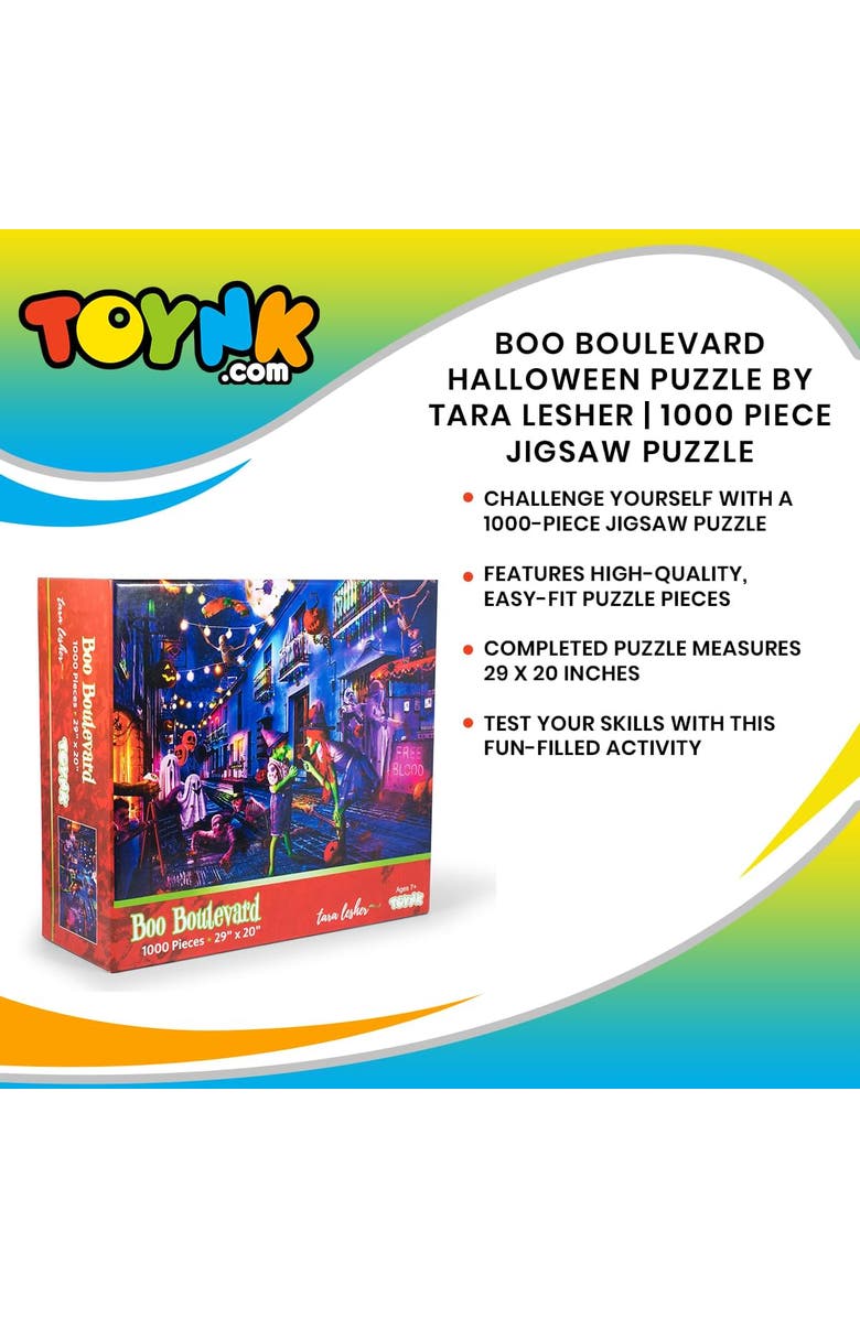 Toynk Boo Boulevard Halloween Puzzle By Tara Lesher | 1000 Piece Jigsaw Puzzle, Alternate, color, Multi-Color