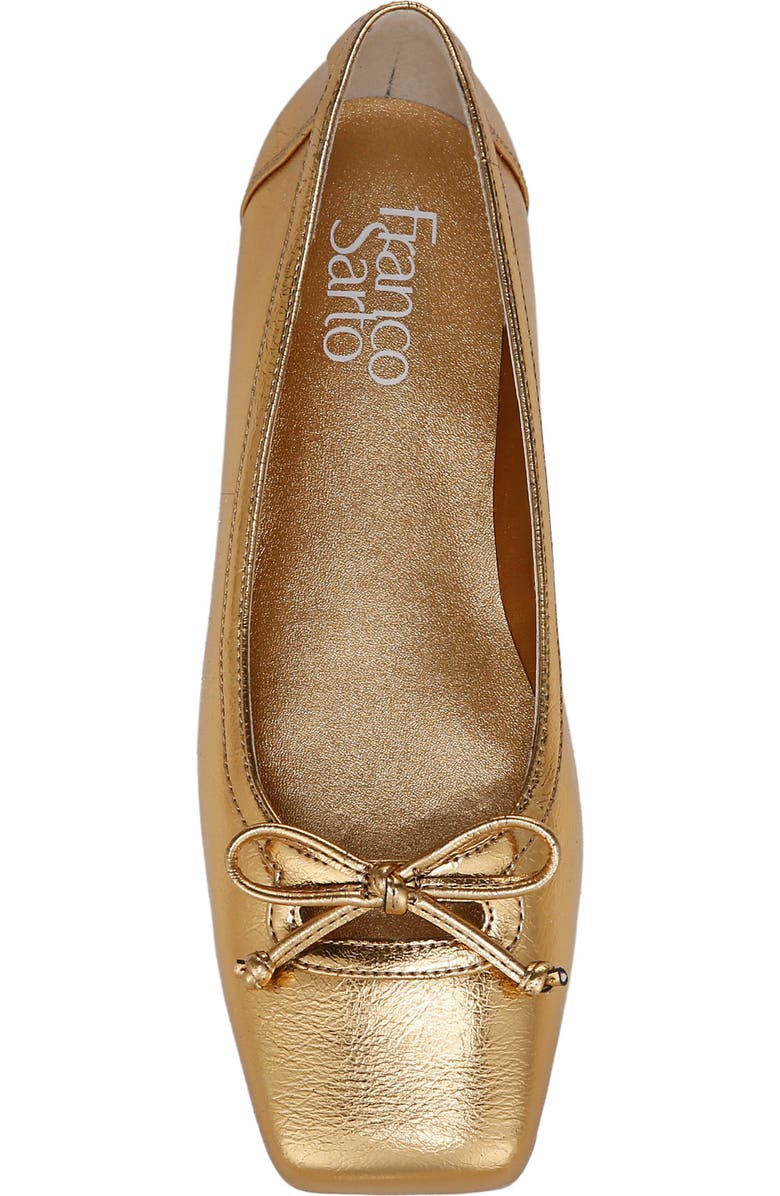 Franco Sarto Imara Square Toe Ballet Flat, Alternate, color, Gold