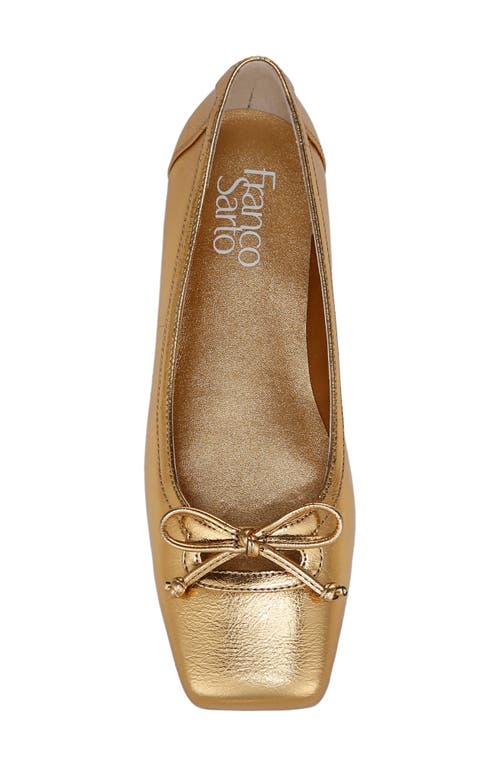 Franco Sarto Imara Square Toe Ballet Flat In Gold