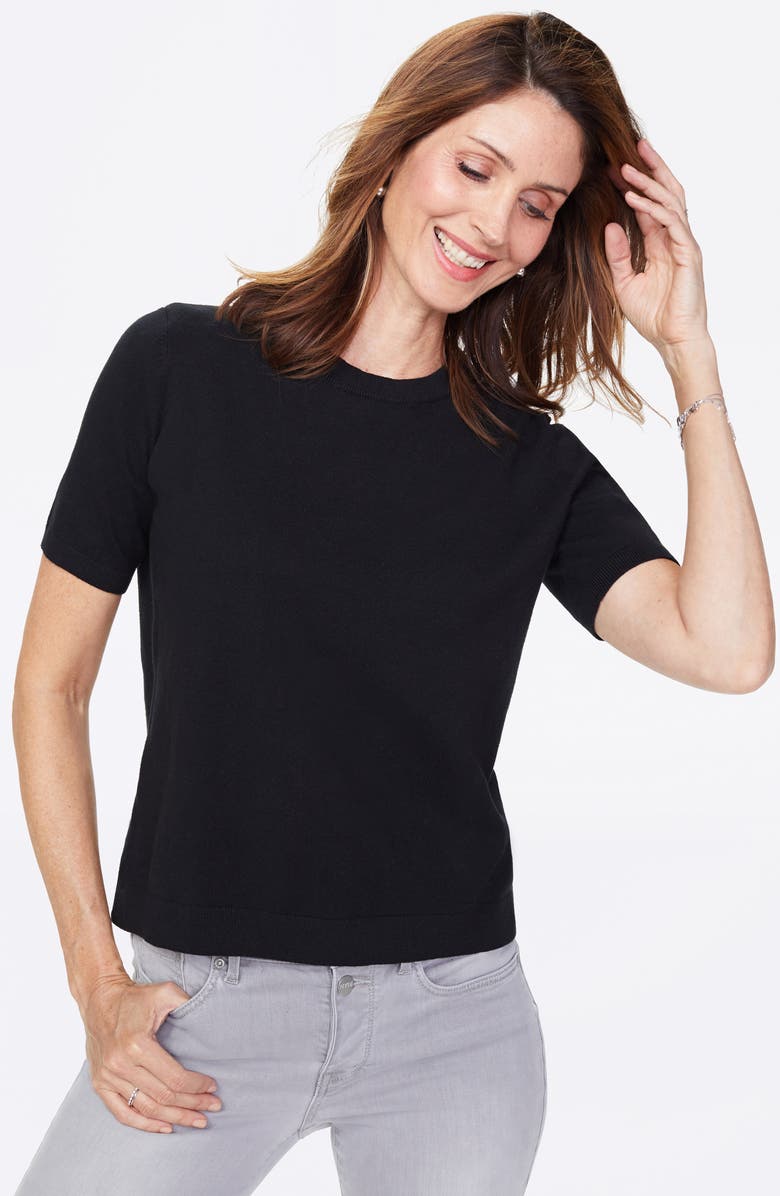 NYDJ Short Sleeve Knit Top, Alternate, color, 