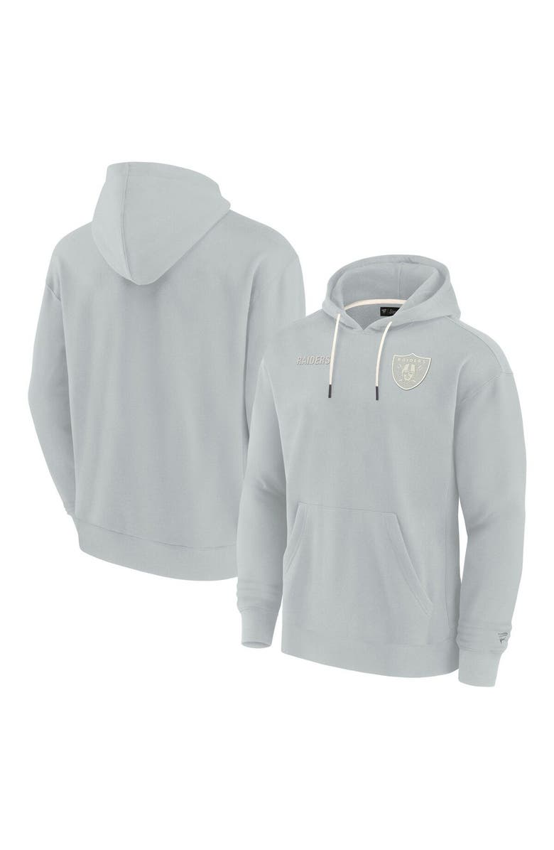 Fanatics Signature Unisex Fanatics Signature Gray Las Vegas Raiders Elements Super Soft Fleece Pullover Hoodie, Main, color, Gray
