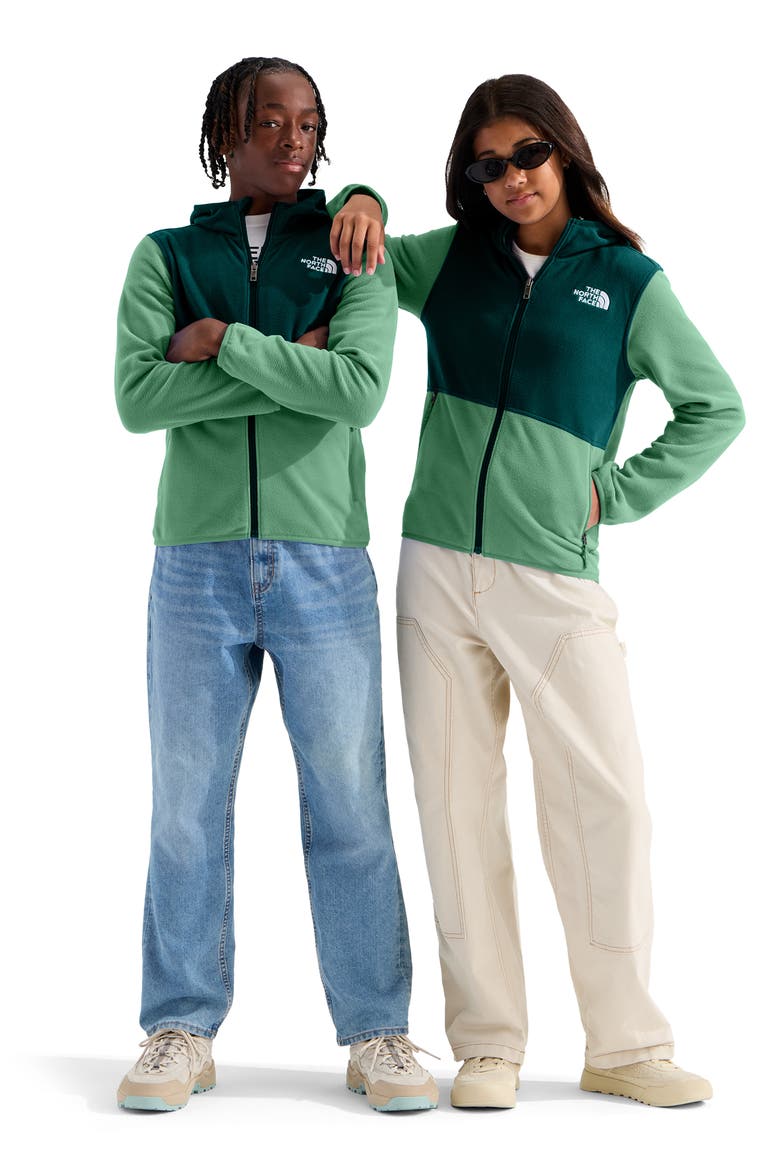 Kids' Glacier Polar Fleece Zip-Up Hoodie, Alternate, color, DIMMED ALGAE/ HUNTER GREEN