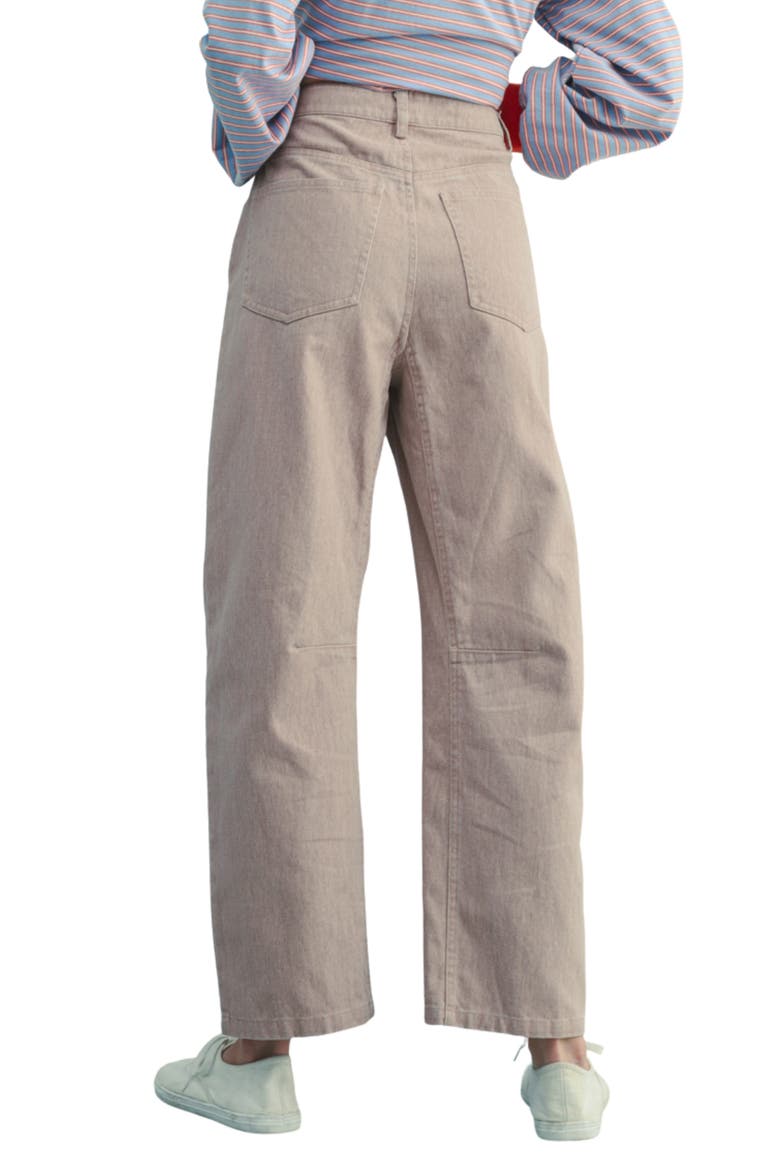 High Waist Barrel Leg Jeans, Alternate, color, ROSE