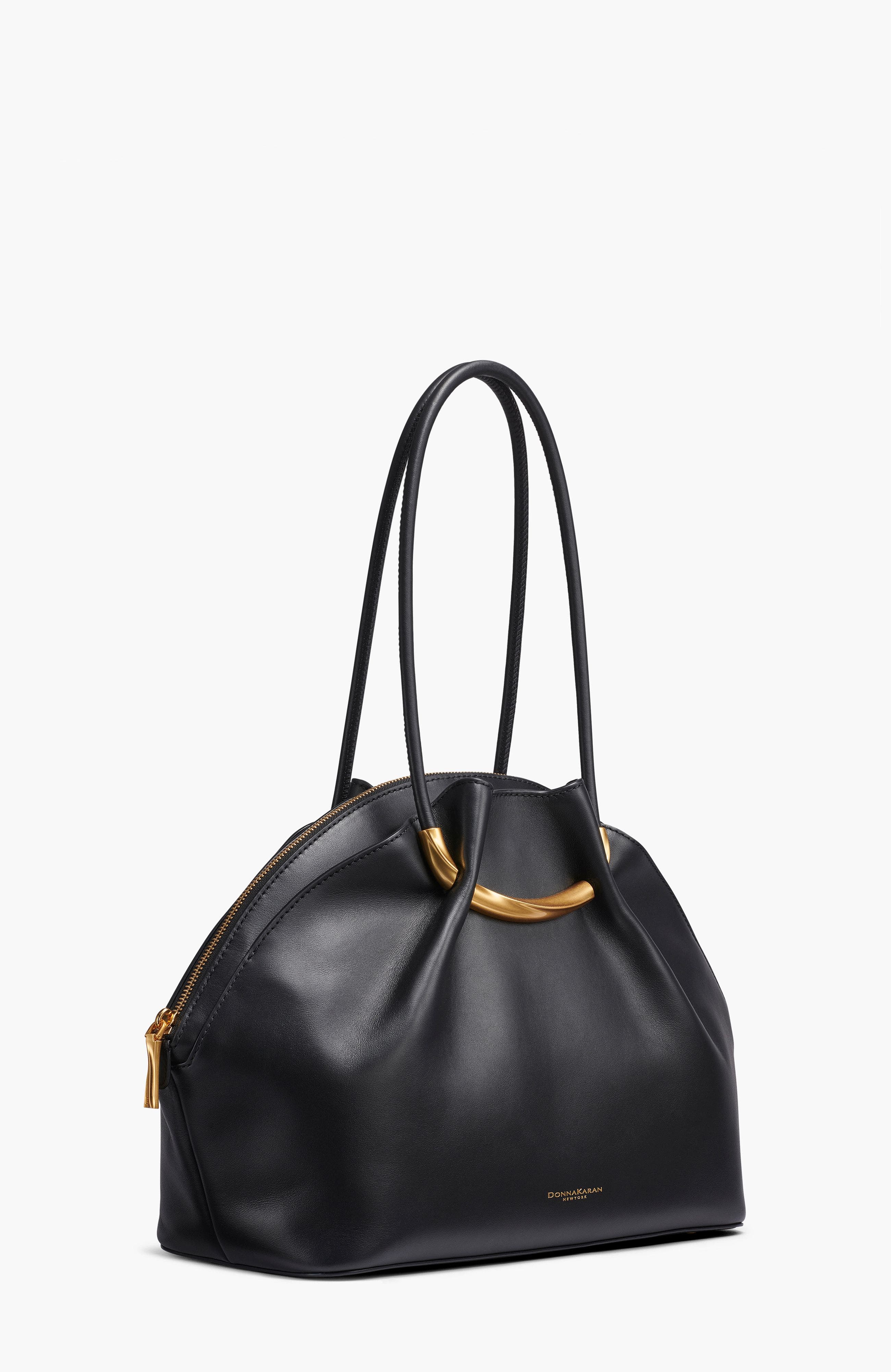 Donna Karan New York Oxford Satchel, Alternate, color, Blk/Gold