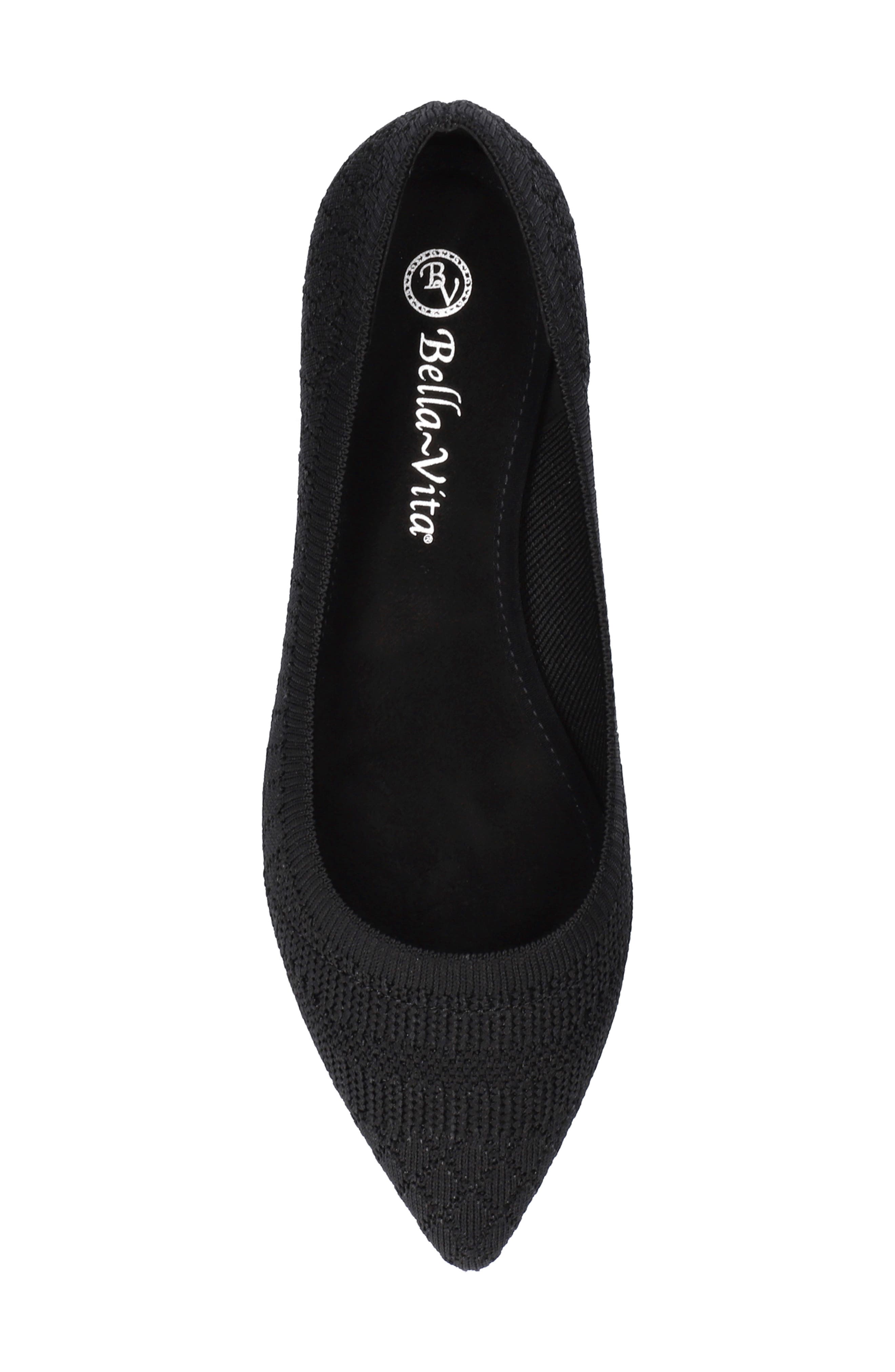 Bella Vita Mireya Knit Flat, Alternate, color, Black