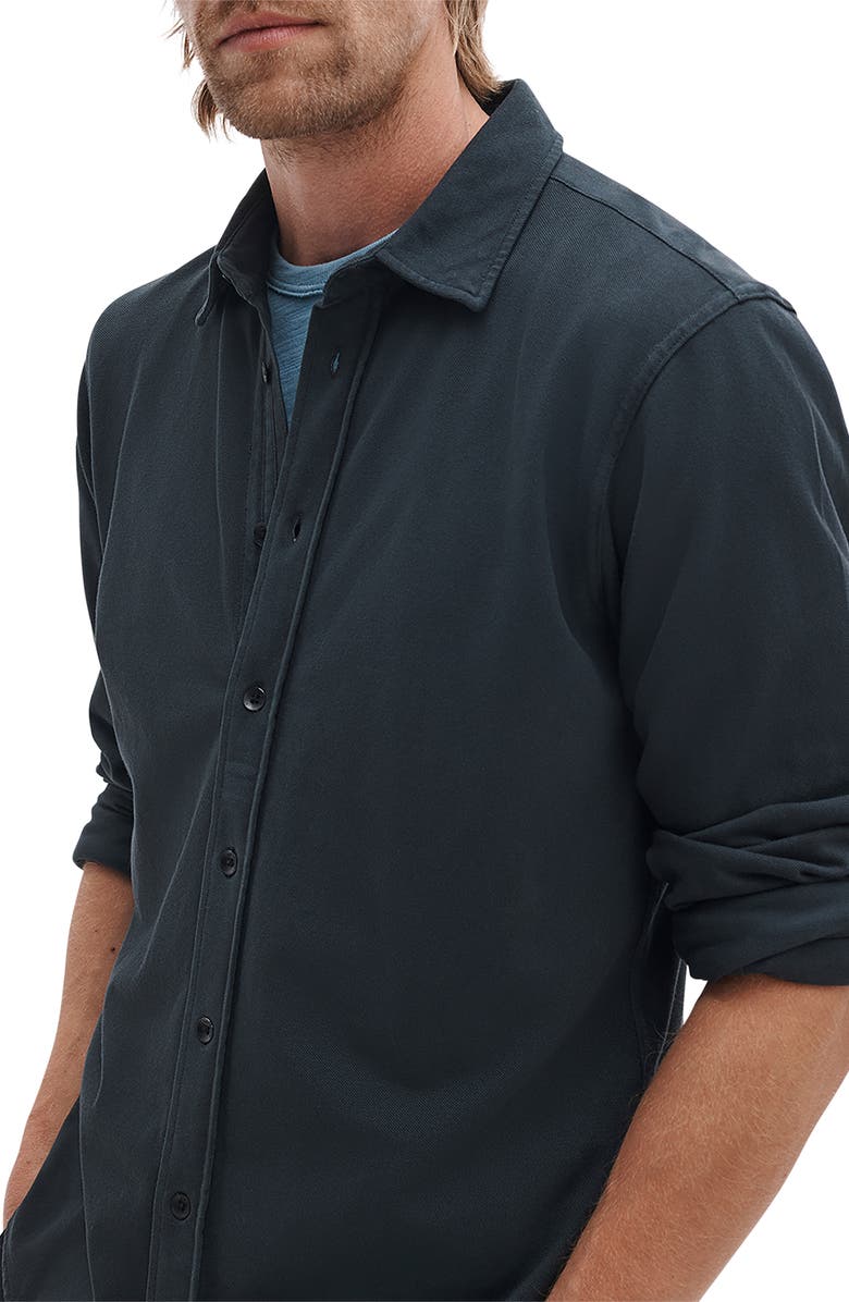 rag & bone Tomlin Garment Dye Cotton Oxford Button-Up Shirt, Alternate, color, Black