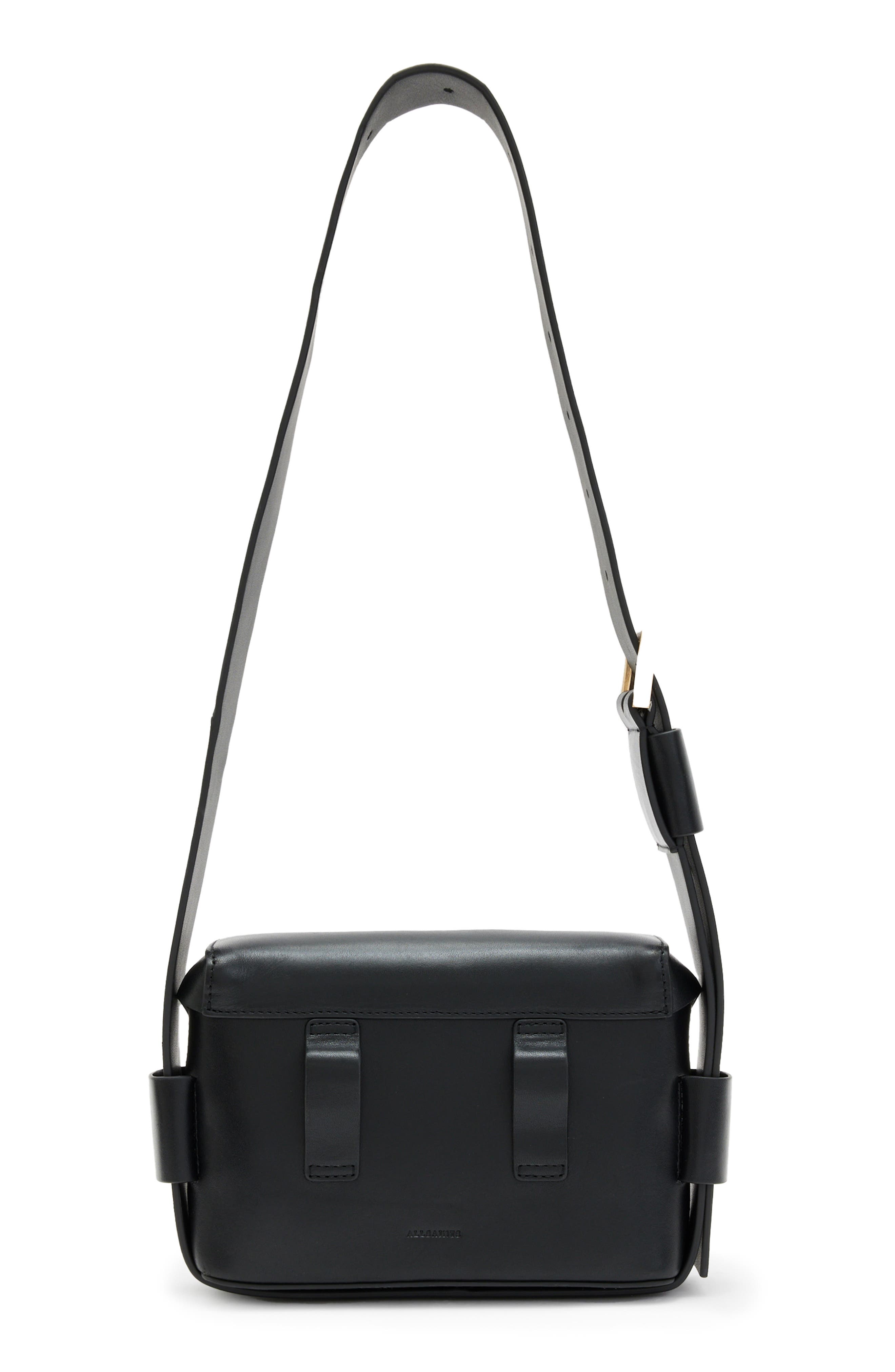AllSaints Frankie Leather Crossbody Bag, Alternate, color, 