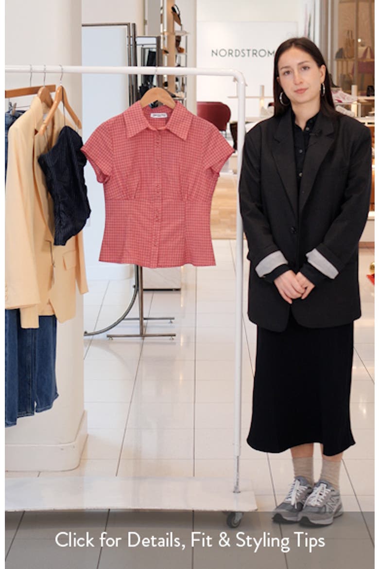 Cottesloe Check Print Button-Up Top video