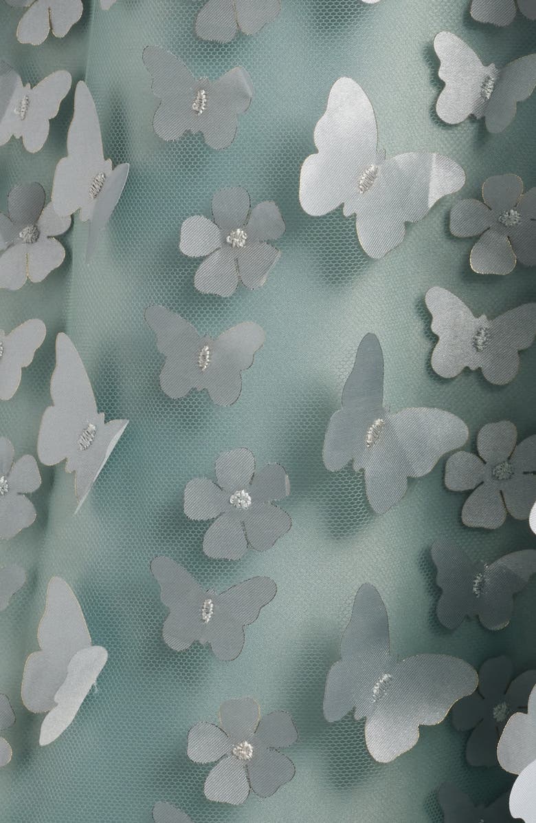 Eliza J Butterfly Appliquè Sleeveless Fit & Flare Midi Dress, Alternate, color, 