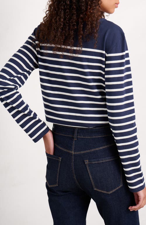 Seasalt Cornwall Sailor Stripe Organic Cotton Top In Multi