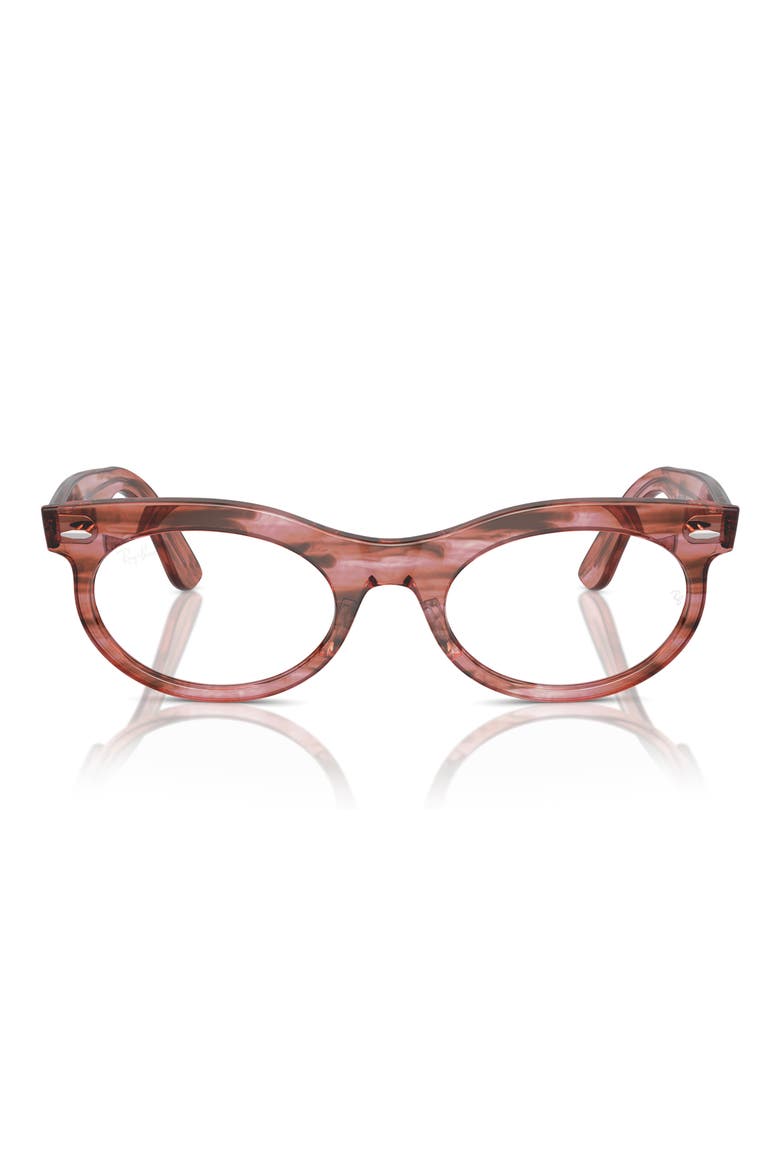 50mm Oval Optical Glasses, Main, color, PINK