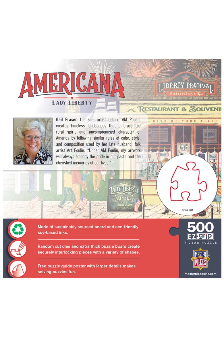 Lady Liberty 500 Piece Jigsaw Puzzle, Alternate, color, Multicolor
