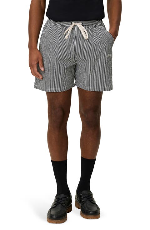 Stripe Seersucker Swim Shorts
